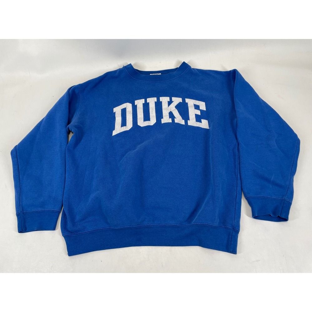 Vintage Duke University Blue Devils Sweatshirt Blue Crewneck Medium NCAA TRT